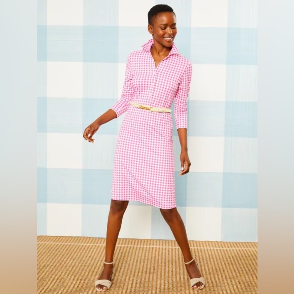 J. McLaughlin Midi Cabana Gingham Calla Dress L